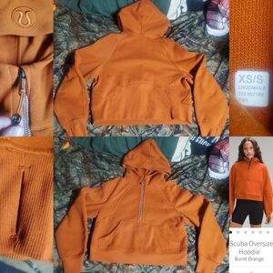 Cropped scuba half zip